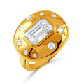 Starlight Emerald Lab Diamond Dome Ring (18K)
