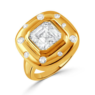 Starlight Asscher Lab Diamond Dome Ring (18K)