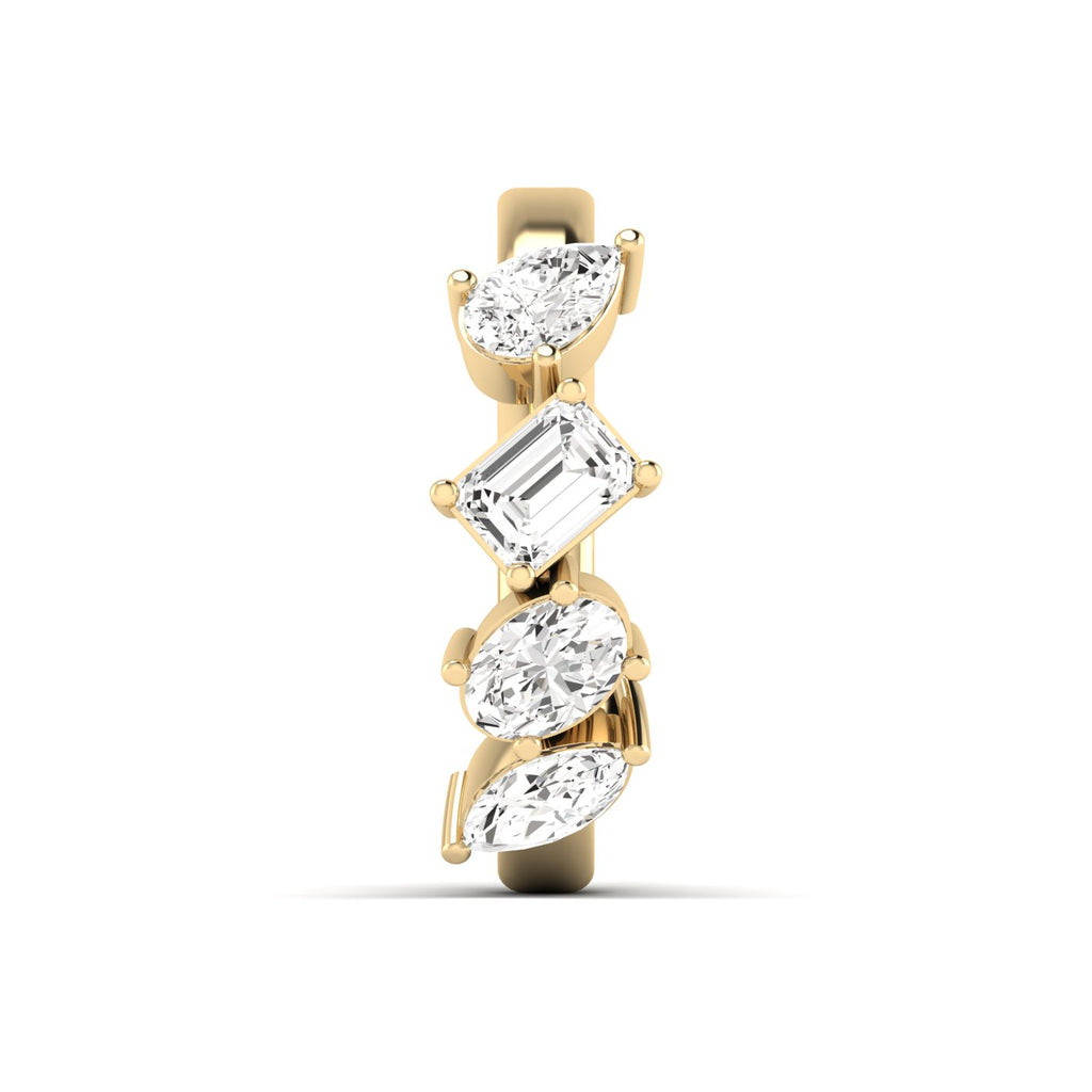 Mixed Shape Lab Diamond Ear Cuff