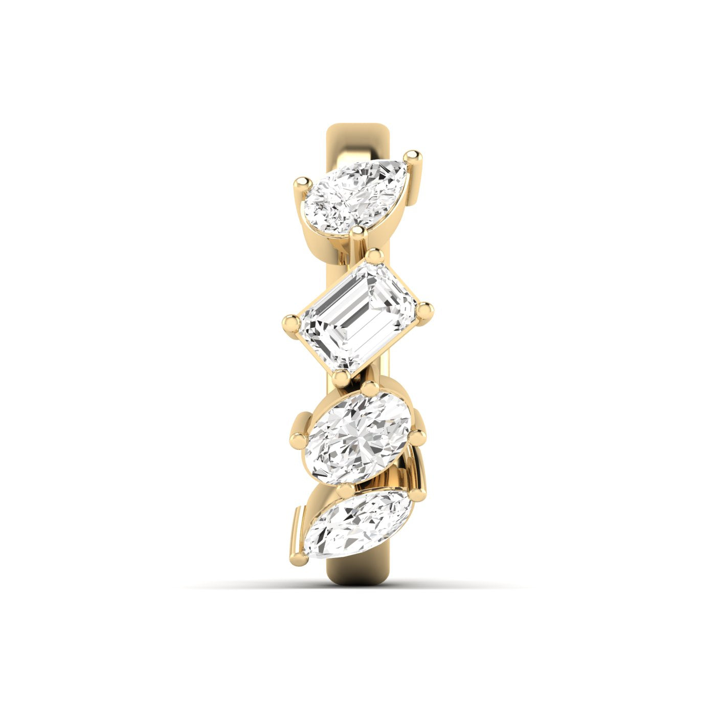 Mixed Shape Lab Diamond Ear Cuff