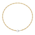 Gold Mixed Ball Chain with Diamond Clasp