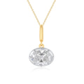 Two-Tone Georgian East-West Oval Pendant (2 ctw)