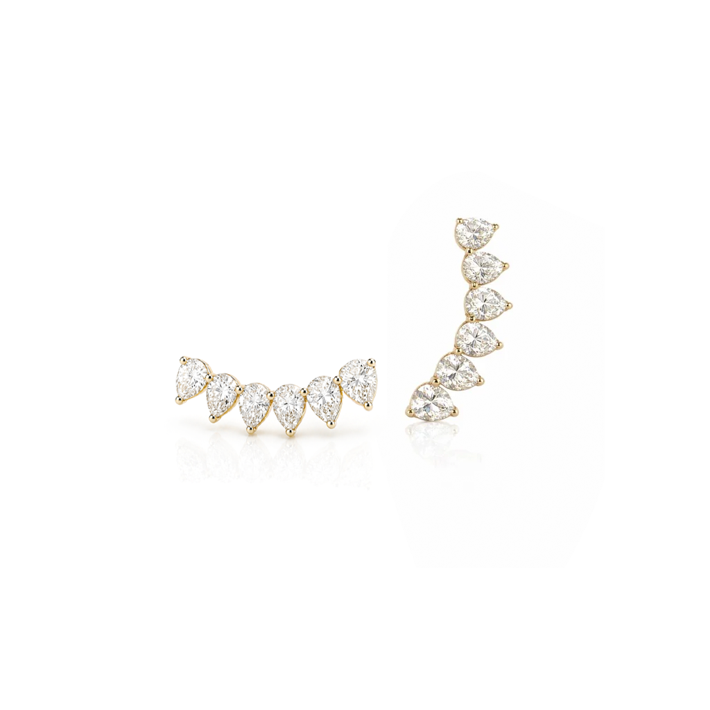 Pear Shaped Ear Climbers