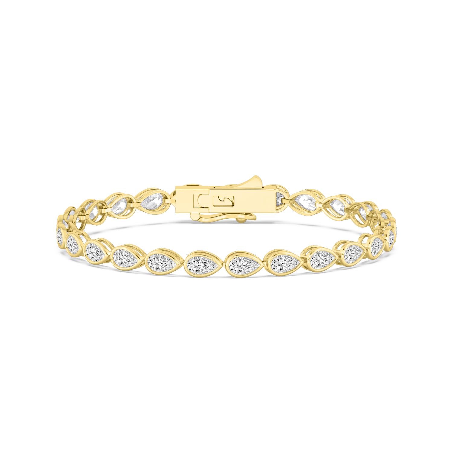 Pear Bezel Tennis Bracelet
