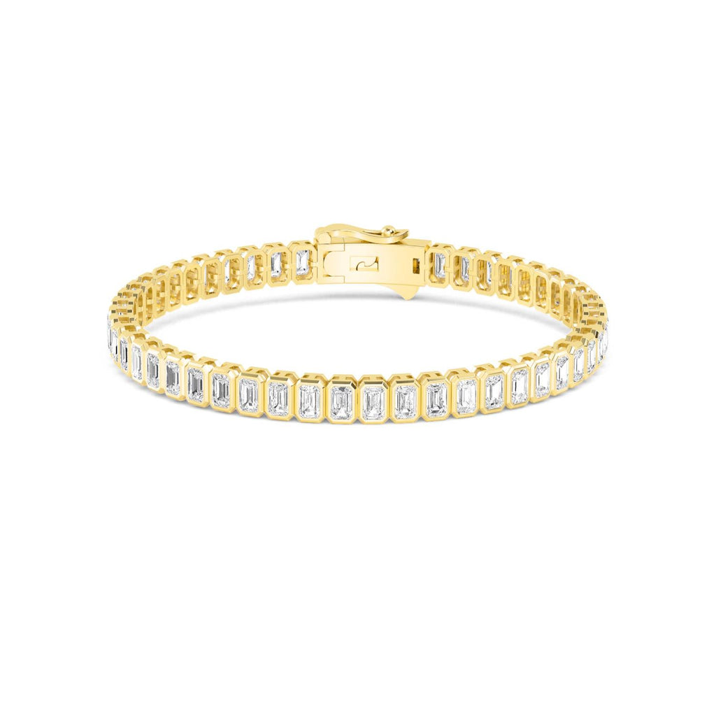 Bezel Emerald Tennis Bracelet