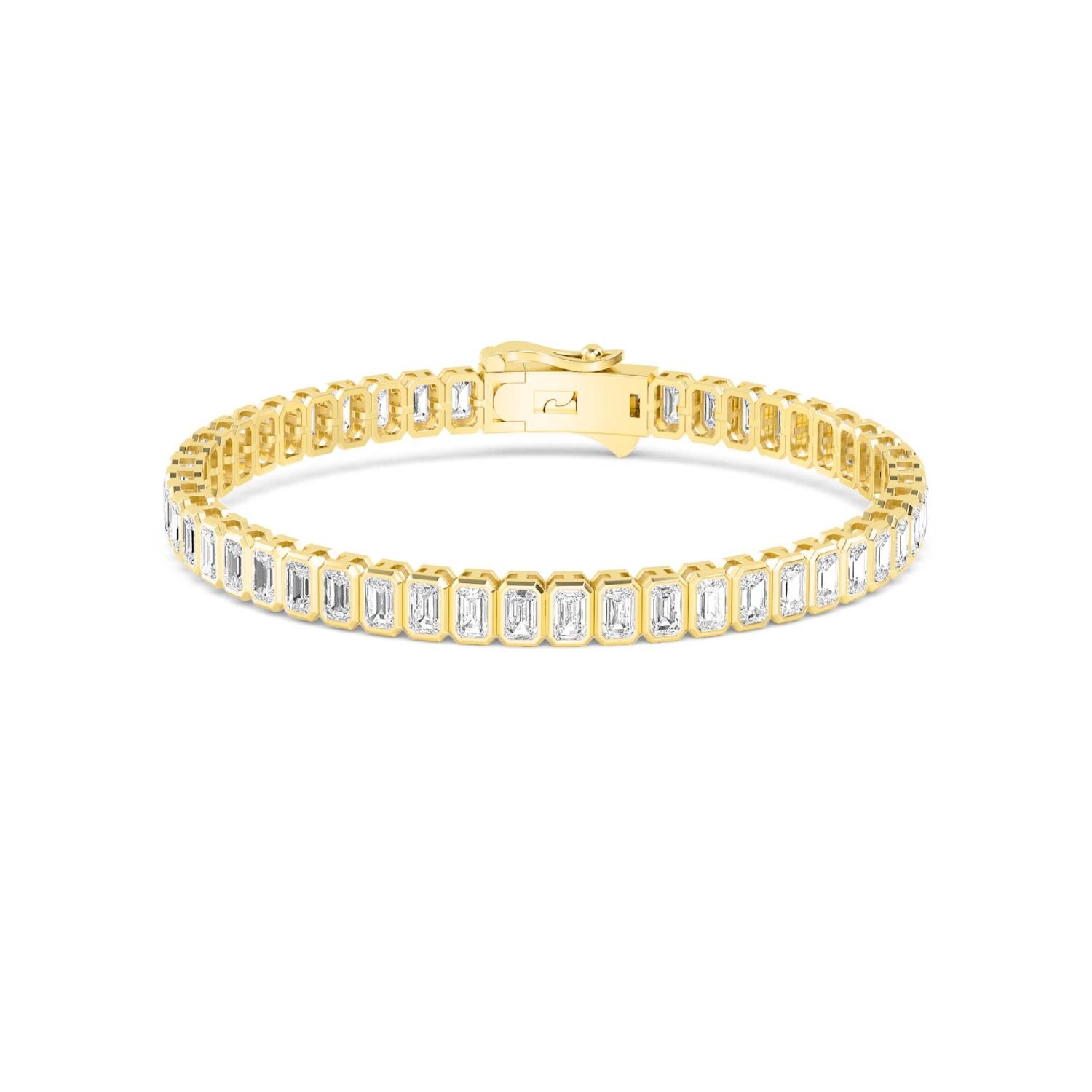 Bezel Emerald Tennis Bracelet