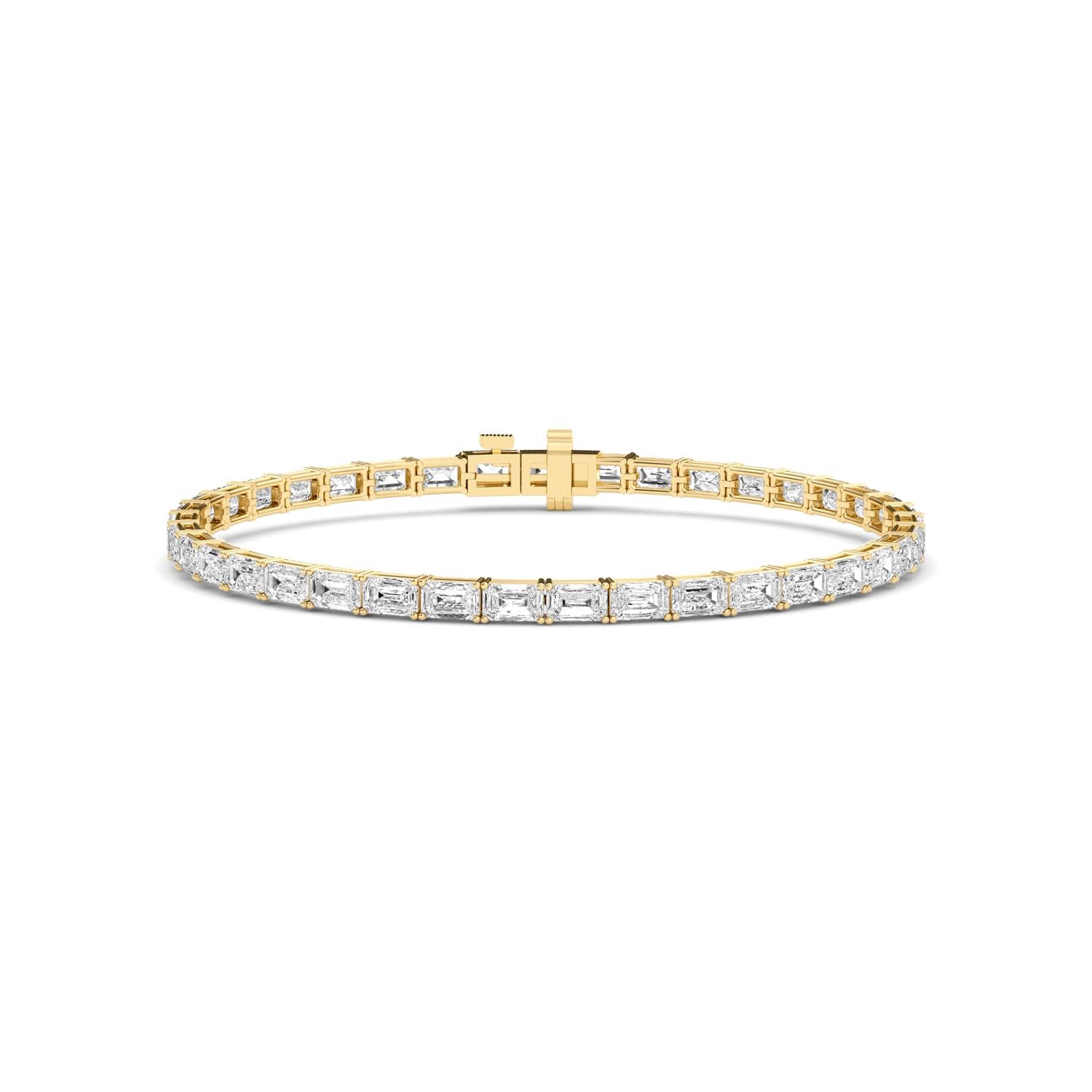East-West Emerald Tennis Bracelet