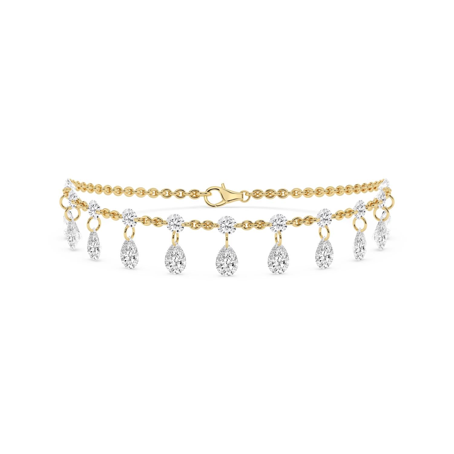 The Celeste Lab Diamond Fringe Bracelet