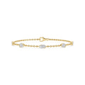 Marquise & Pear Bezel Chain Bracelet