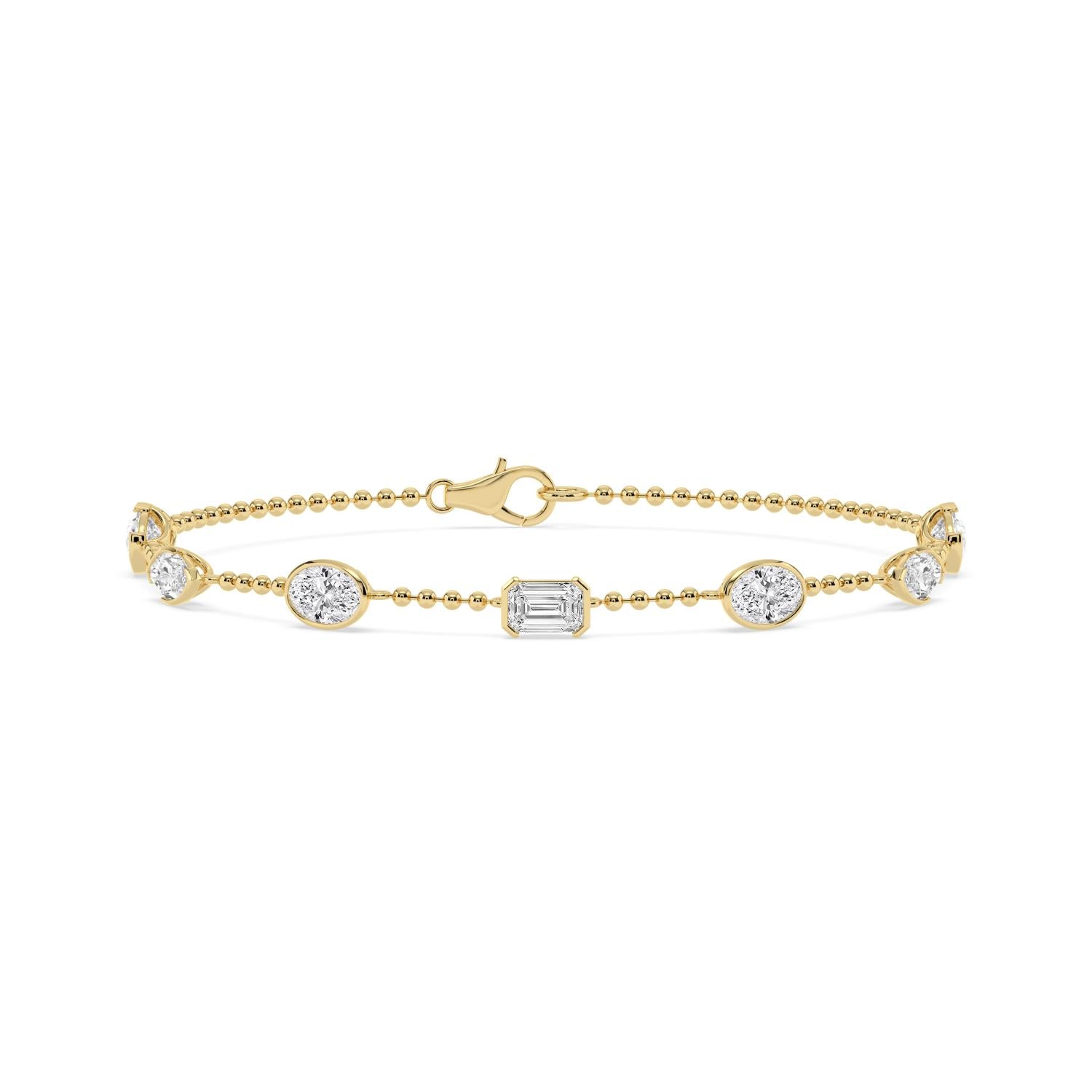 The Mixed Shape Bezel Chain Bracelet