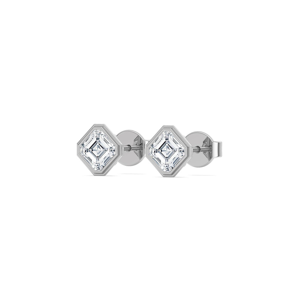The Asscher Bezel Studs