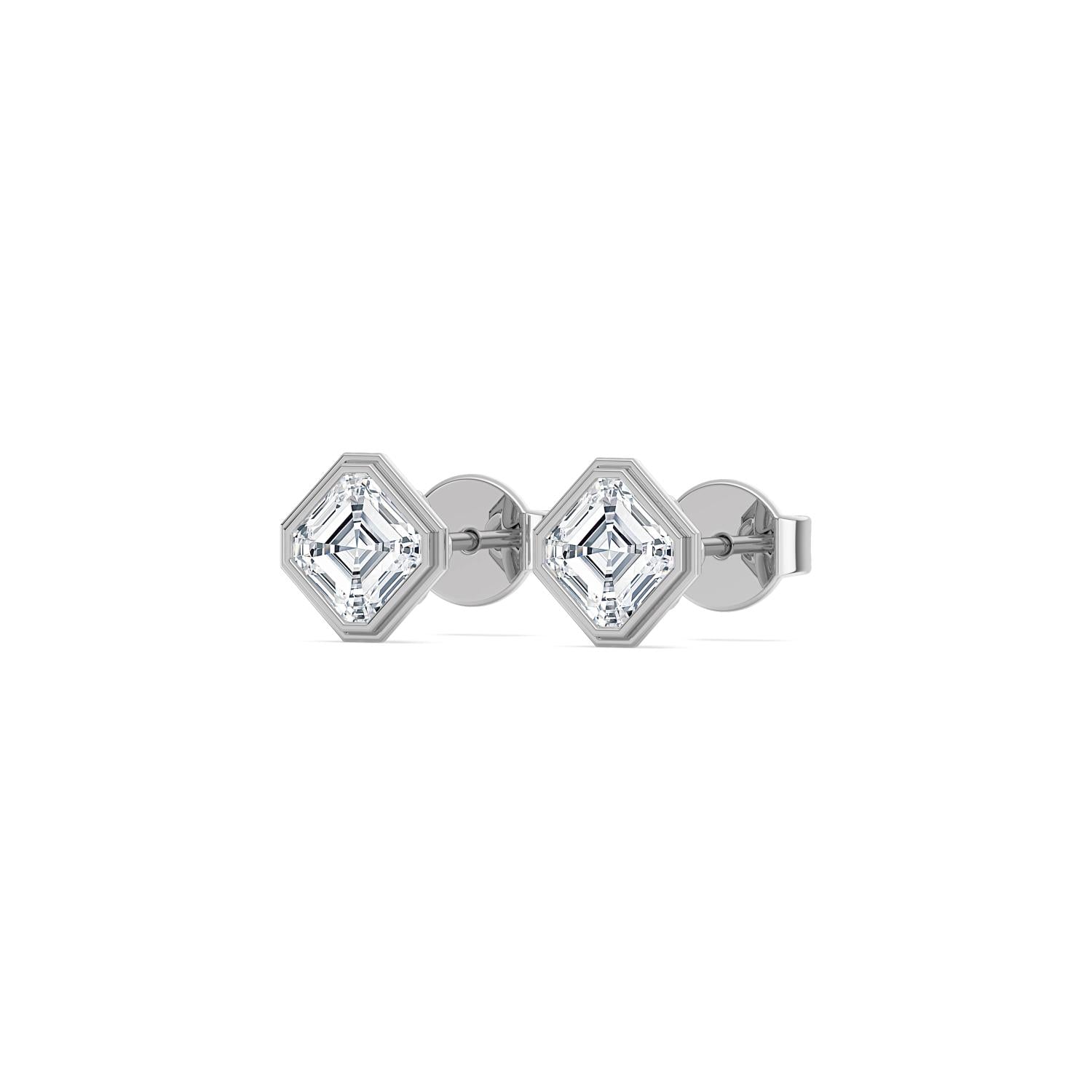 The Asscher Bezel Studs
