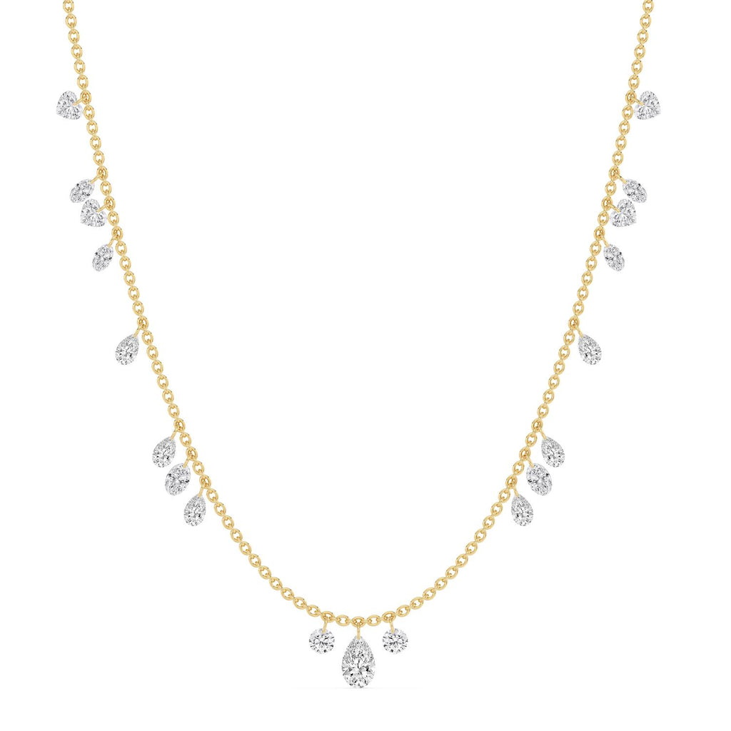 Celeste Lab Diamond Fringe Necklace