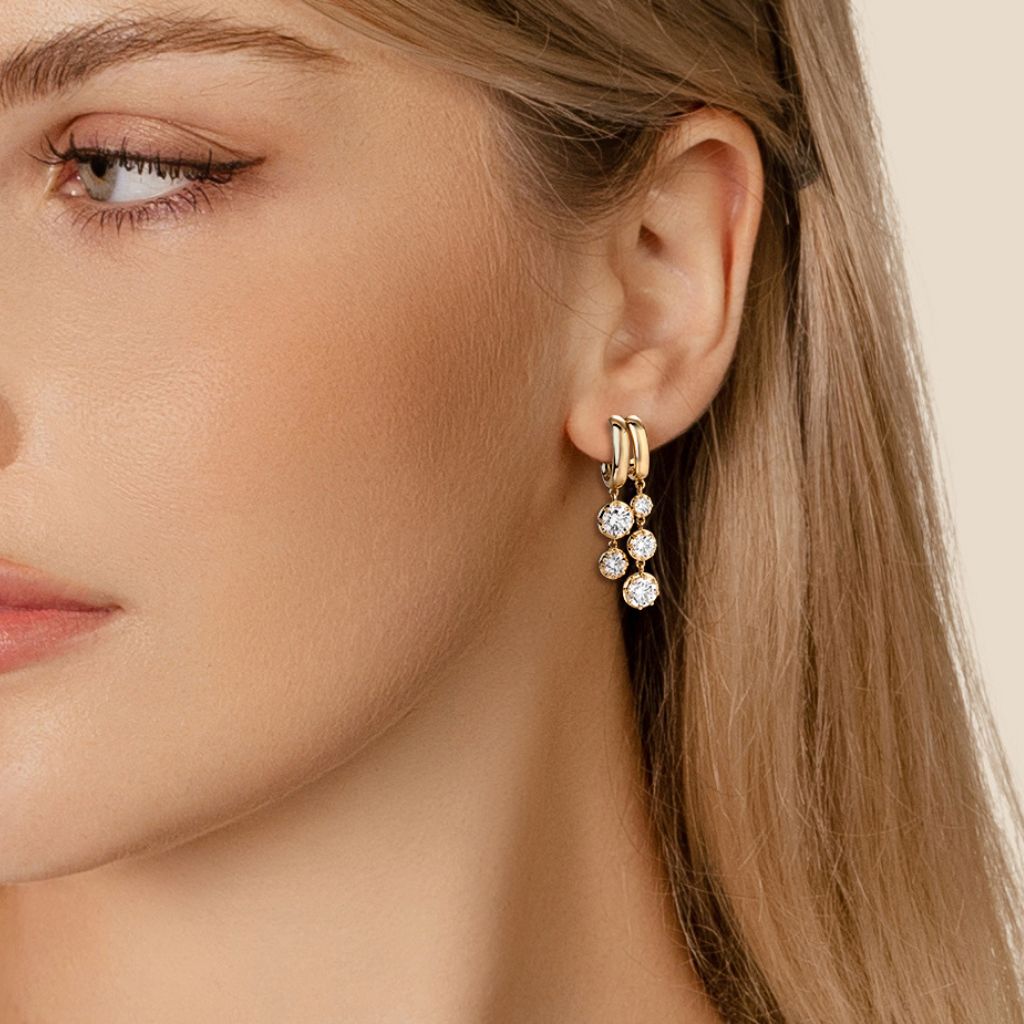 Cascade Lab Diamond Drop Earrings