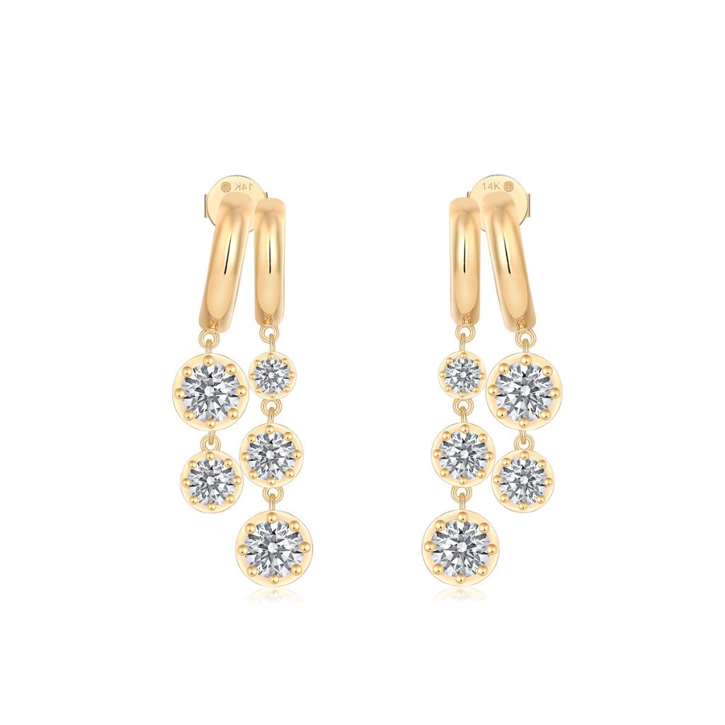 Cascade Lab Diamond Drop Earrings