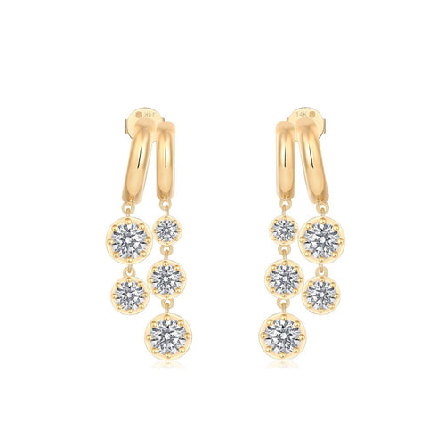 Cascade Lab Diamond Drop Earrings