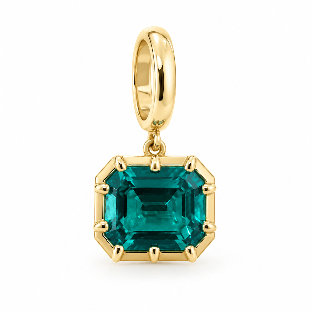 Colombian Colored Emerald Shaped Pendant