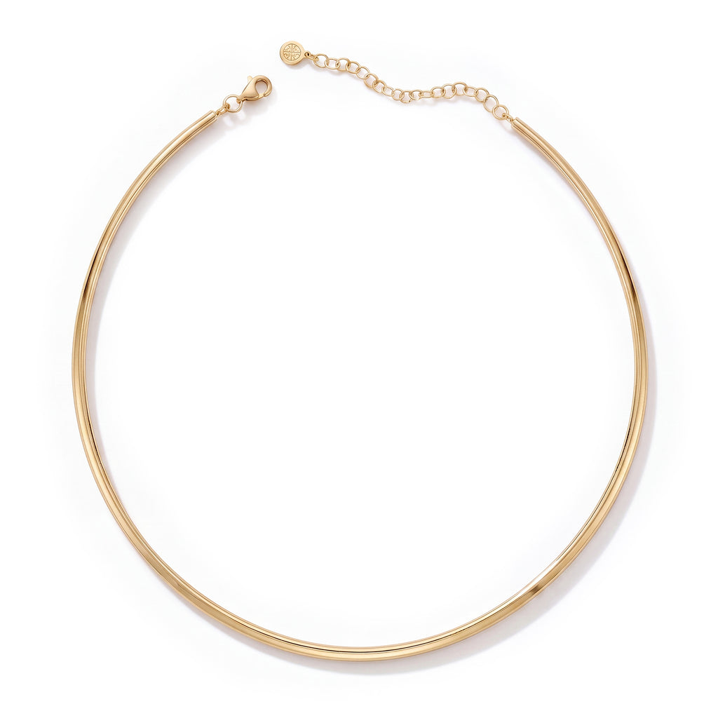 The Essential Omega Necklace – 14K Yellow Gold 2mm Omega Chain