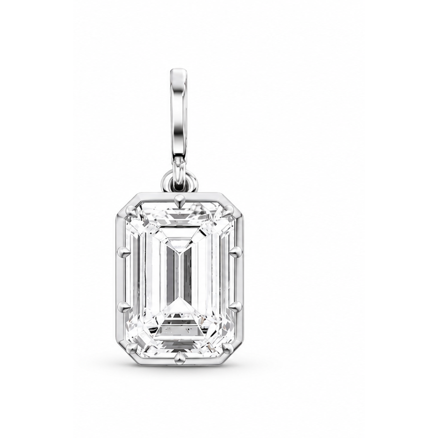 Georgian North/South Emerald Lab Diamond Pendant