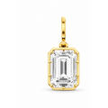 Georgian North/South Emerald Lab Diamond Pendant