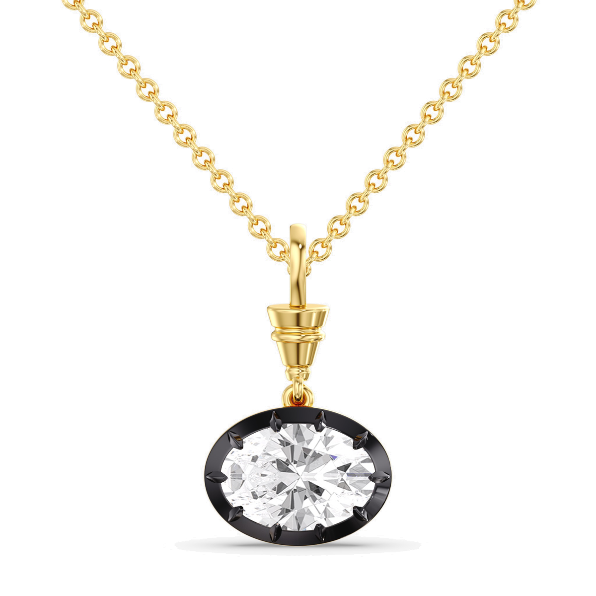 Georgian Lantern Oval Pendant