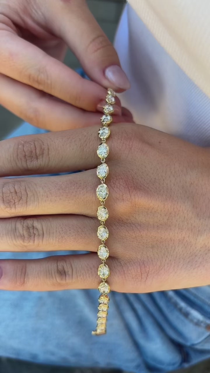 East-West Georgian Oval Bracelet